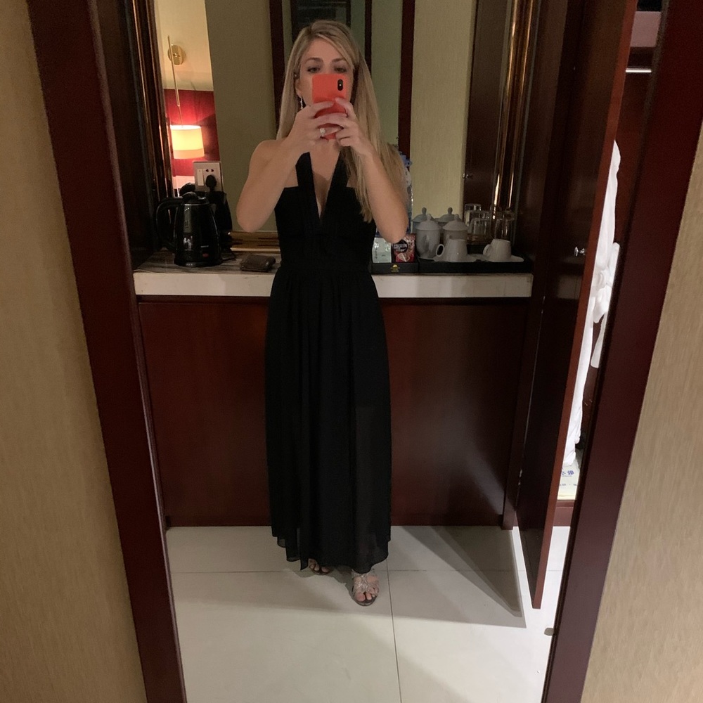 BCBG black gown Size 0 Worn 1X